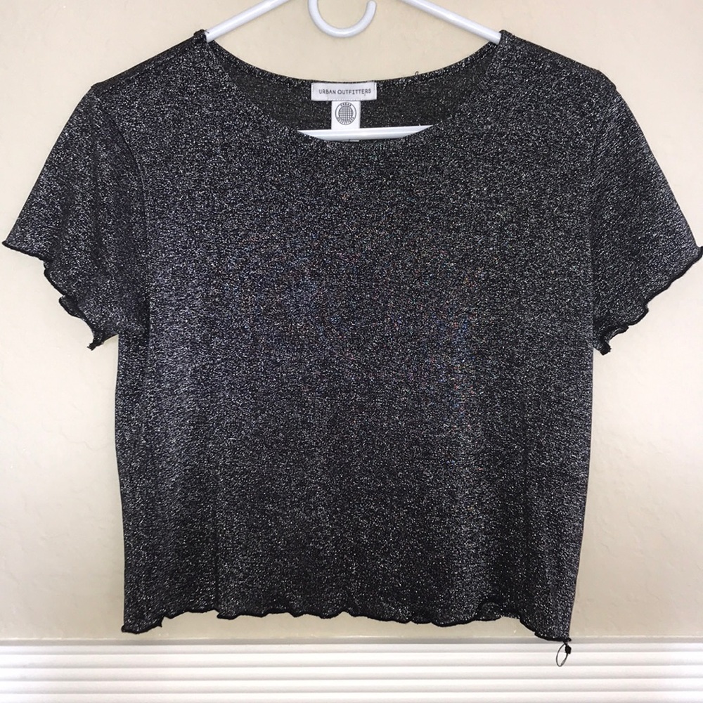 Glittery black & silver t-shirt